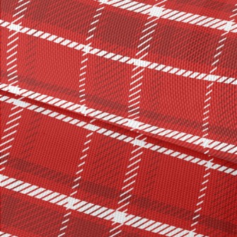 Christmas Red Plaid Waterproof Oxford