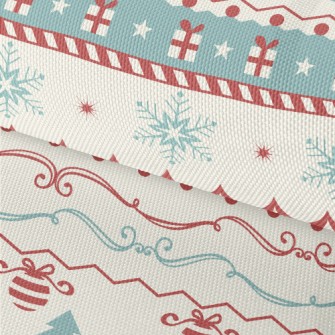 Beautiful Retro Christmas Patt Waterproof Oxford