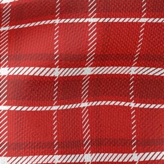 Christmas Red Plaid Waterproof Canvas