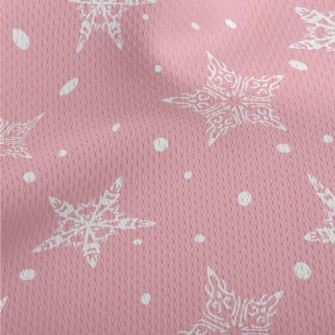 Winter Five-pointed Snowflake Athletic Mesh Flat Back