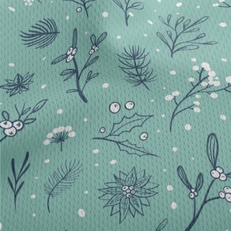 Hand Drawn Cartoon Christmas P Athletic Mesh Flat Back