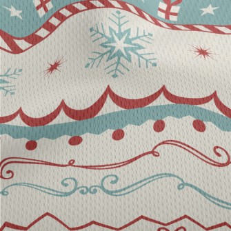 Beautiful Retro Christmas Patt Athletic Mesh Flat Back