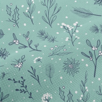 Hand Drawn Cartoon Christmas P Performance Linen