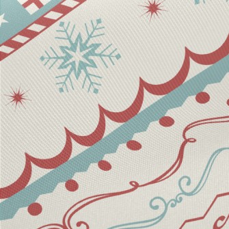 Beautiful Retro Christmas Patt Twill
