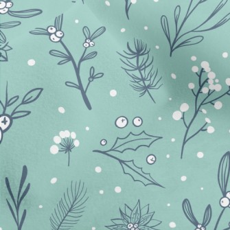 Hand Drawn Cartoon Christmas P Micro Fleece