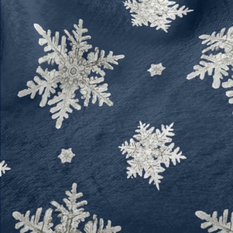 Hand Drawn Watercolor Snowflak Minky
