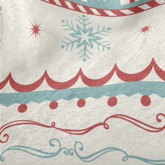 Beautiful Retro Christmas Patt Minky
