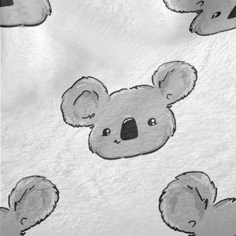 Hand Drawn Plush Koala Minky