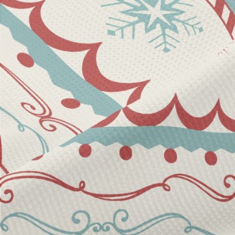 Beautiful Retro Christmas Patt Piqué