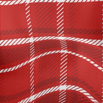 Christmas Red Plaid Lightweight Performance Linen