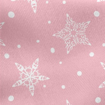 Winter Five-pointed Snowflake Jersey Backed Fleece