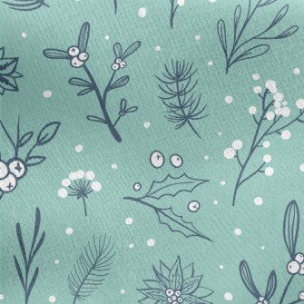 Hand Drawn Cartoon Christmas P Jersey Backed Fleece