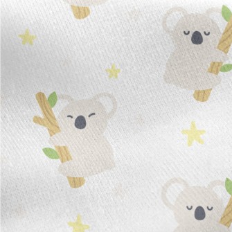 Cartoon Cute Koala Jersey Backed Fleece