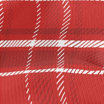 Christmas Red Plaid Stretch Jersey