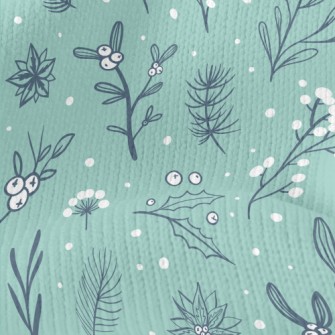 Hand Drawn Cartoon Christmas P Stretch Jersey