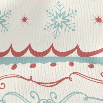 Beautiful Retro Christmas Patt Stretch Jersey