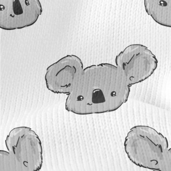 Hand Drawn Plush Koala Stretch Jersey