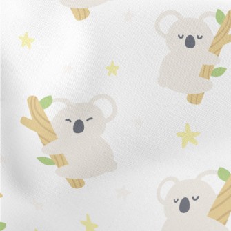 Cartoon Cute Koala Lightweight Cotton Poplin