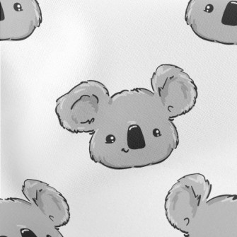Hand Drawn Plush Koala Lightweight Cotton Poplin