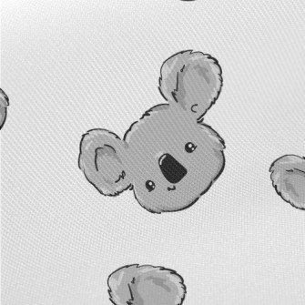 Hand Drawn Plush Koala Midweight Cotton Poplin