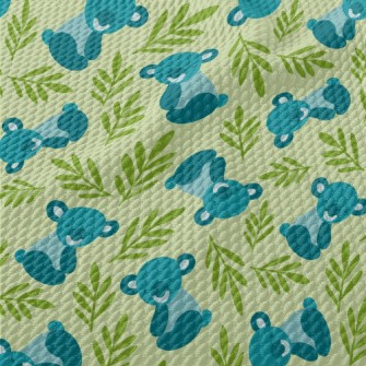 Koala And Eucalyptus Birdseye Piqué