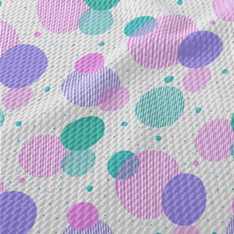 Dots And Stripes Circle Birdseye Piqué