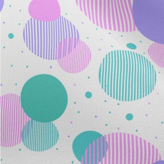 Dots And Stripes Circle Chiffon