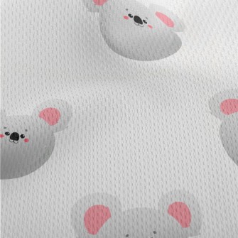 Cute Big Face Koala Athletic Mesh Flat Back