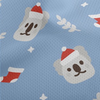 Cartoon Christmas Koala Athletic Mesh Flat Back