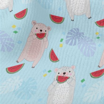 Cute Little Bear Eating Waterm Terry