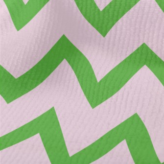 Purple Green Wave Pattern Terry