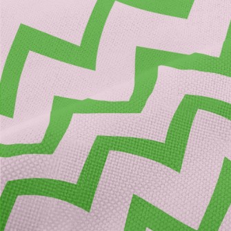 Purple Green Wave Pattern Performance Linen