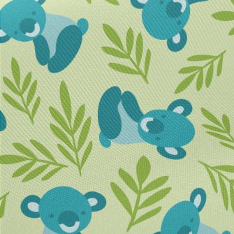 Koala And Eucalyptus Twill