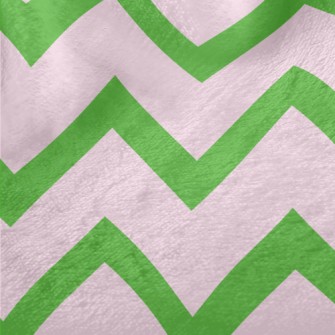 Purple Green Wave Pattern Minky