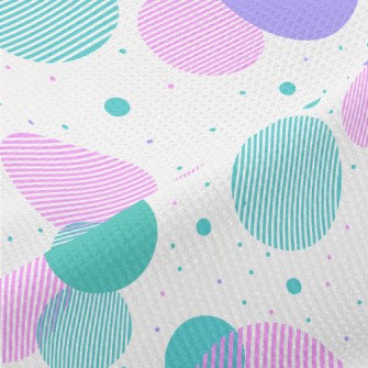 Dots And Stripes Circle Piqué