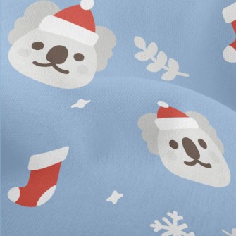Cartoon Christmas Koala Lightweight Performance Linen