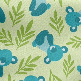 Koala And Eucalyptus Jersey Backed Fleece