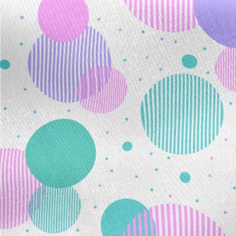 Dots And Stripes Circle Jersey Backed Fleece