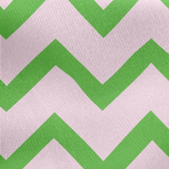 Purple Green Wave Pattern Jersey Backed Fleece