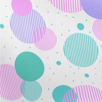 Dots And Stripes Circle Pongee