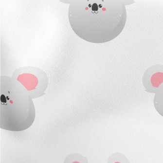 Cute Big Face Koala Lightweight Cotton Poplin
