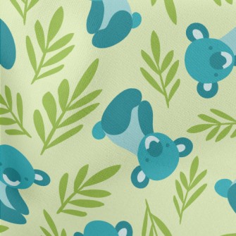 Koala And Eucalyptus Lightweight Cotton Poplin