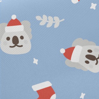 Cartoon Christmas Koala Midweight Cotton Poplin