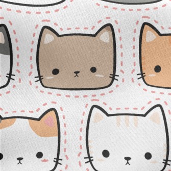 Three-color Cats Of Various Co Jersey Backed Fleece