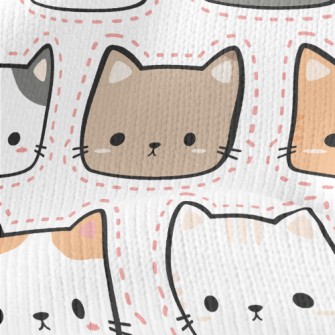 Three-color Cats Of Various Co Stretch Jersey