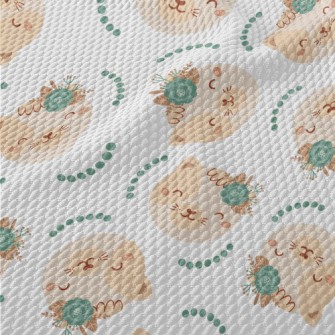 Animals Wearing Wreaths On The Birdseye Piqué