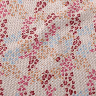 Floral Heart And Animal Print  Birdseye Piqué