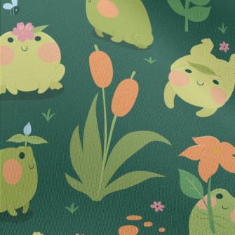 Frogs Playing By The Riverbank Chiffon