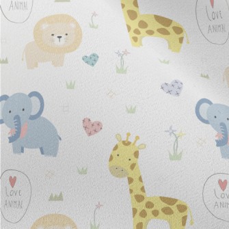 Lively And Cute African Animal Chiffon