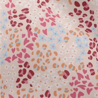 Floral Heart And Animal Print  Chiffon
